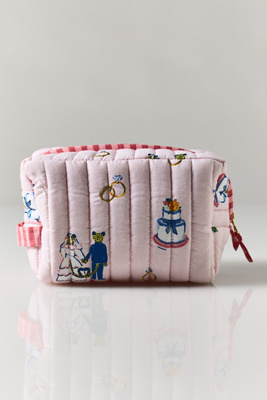 Printfresh Quilted Pouch In Pink