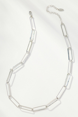 By Anthropologie Large Link Chain Necklace In Silver