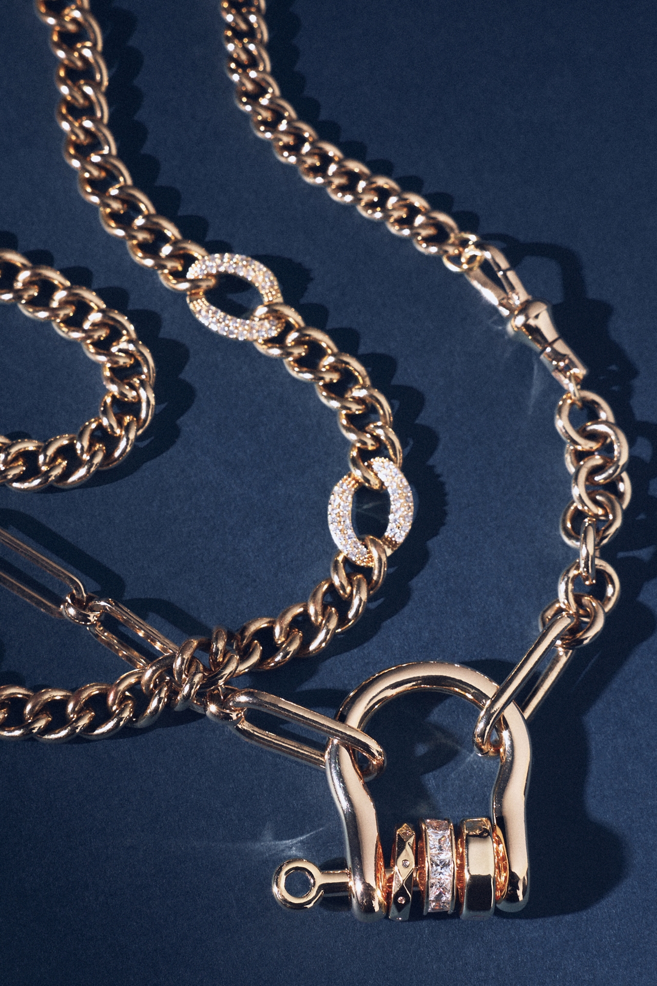 Linked Chain Charm Necklace