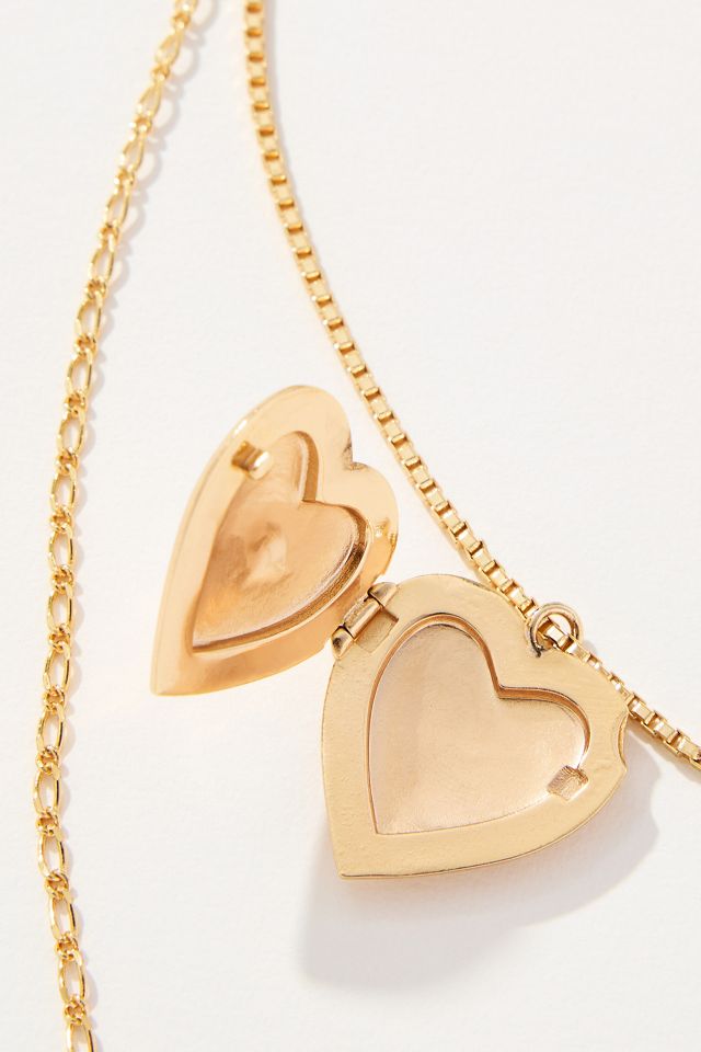 Layered Heart Charm Necklace #3