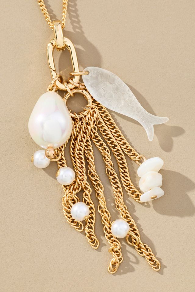 Delicate Pearl Pendant Necklace #1