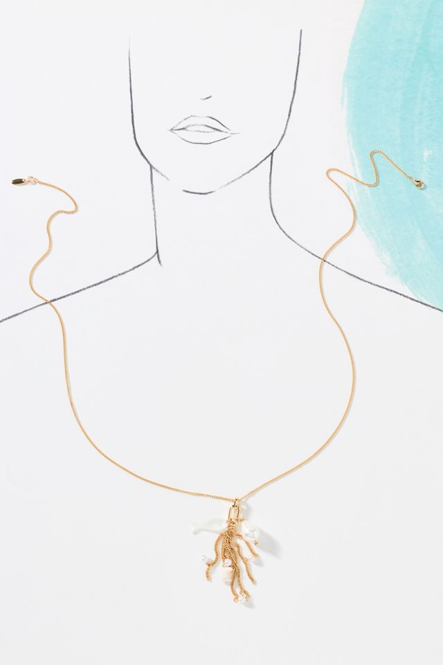 Delicate Pearl Pendant Necklace #2