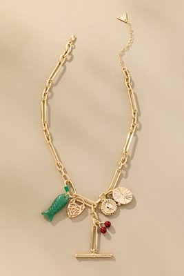 By Anthropologie Charmed Paperclip Chain Necklace In Gold