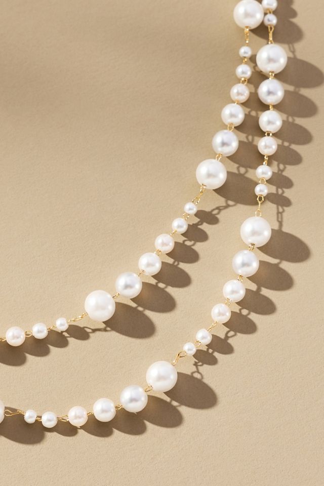 Delicate Double-Strand Pearl Necklace #1