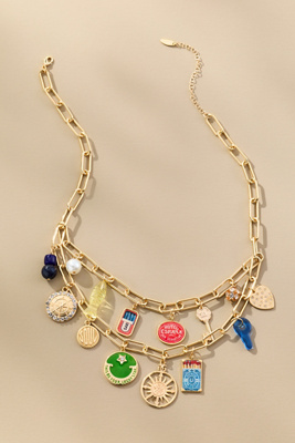Maeve Statement Charm Necklace In Gold