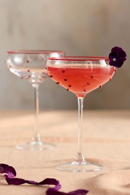 Heart Confetti Coupes, Set of 2