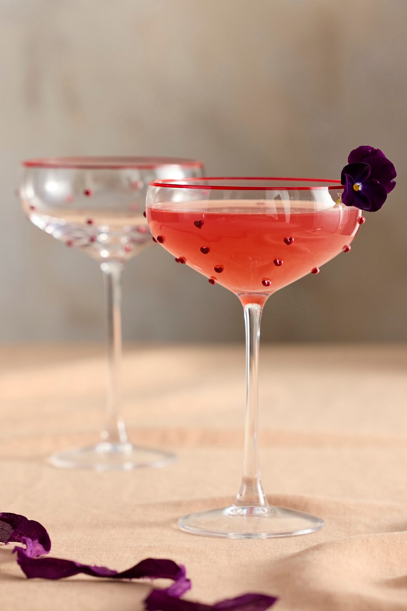 Heart Confetti Coupes, Set of 2 - Multi, Standard, One Size