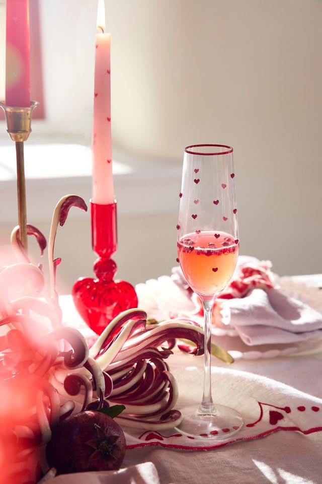 Heart Confetti Flutes, Set of 2 #1