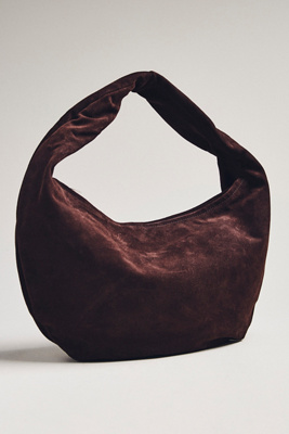 Flattered Alva Suede Hobo Bag In Brown