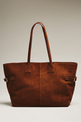 Flattered Lesley Leather Tote Bag In Brown