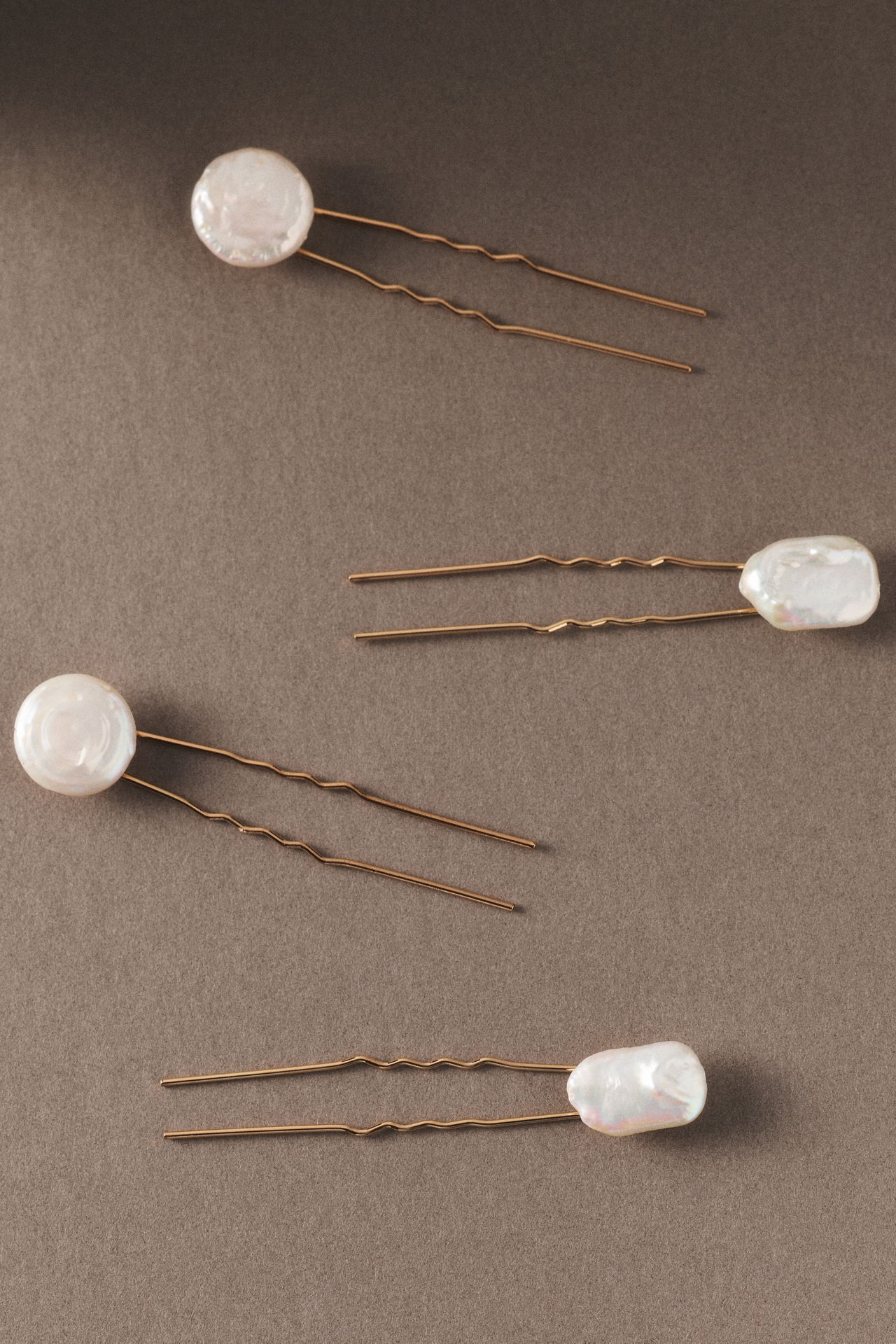 Freshwater Pearl Hair Pins, Set of 4