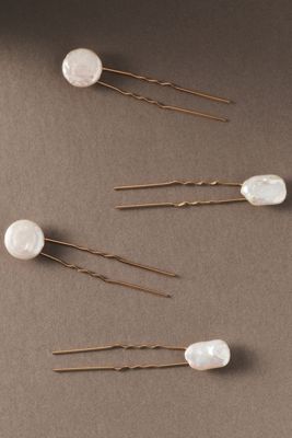 Freshwater Pearl Hair Pins, Set of 4