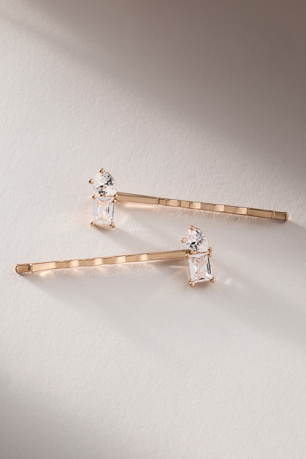 By Anthropologie Weddings Double Crystal Hair Pins, Set of 2