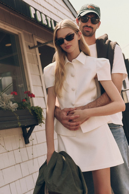 Hutch Buttondown Two-piece Set In White