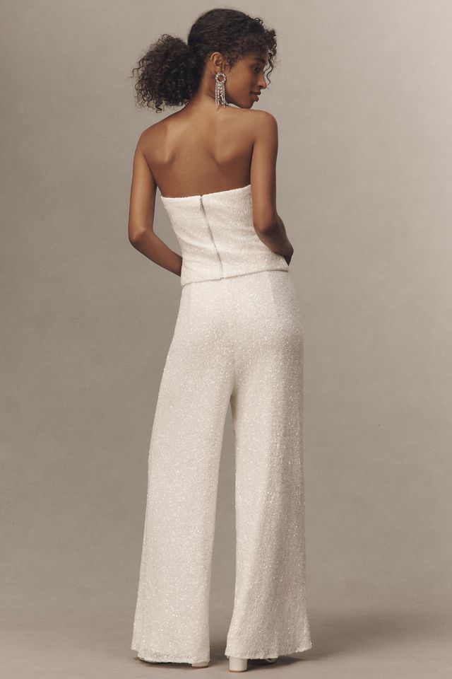 Mare Mare Sequin Strapless Top & Wide-Leg Pants Set #1