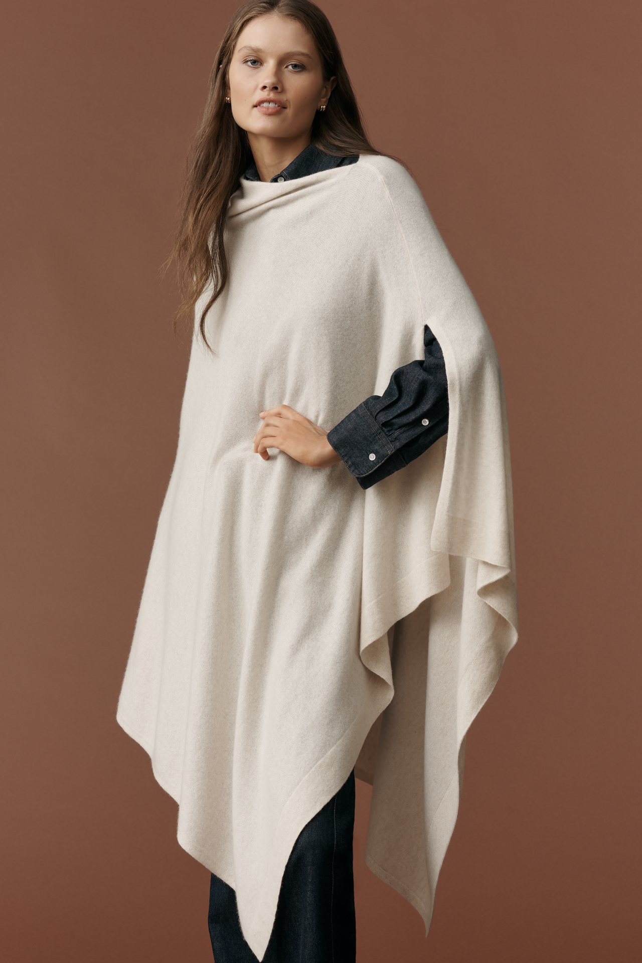 By Anthropologie Cashmere Poncho Wrap