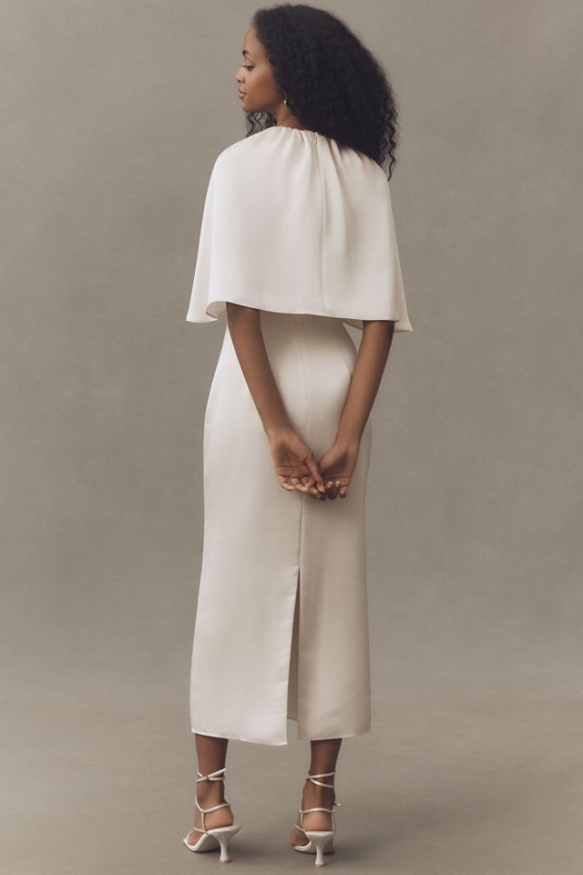 Mare Mare Long-Sleeve Cape Midi Dress #2