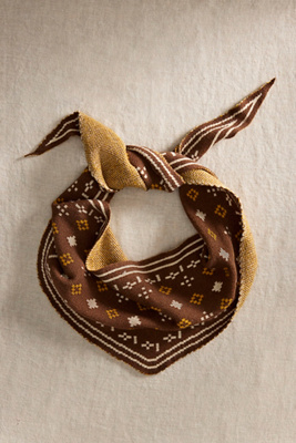 Terrain Foulard Triangle Scarf In Brown