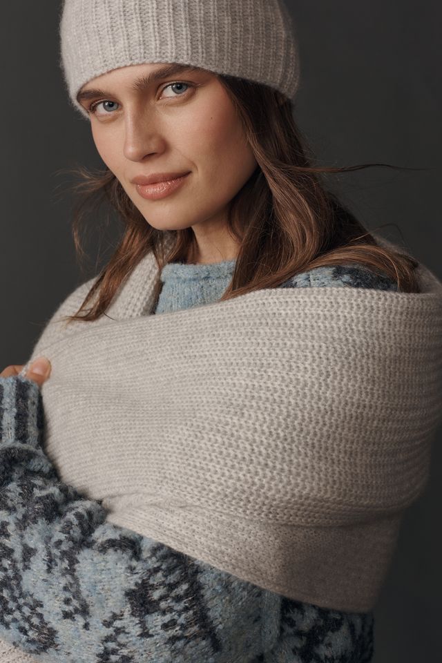 Maeve Ribbed Cashmere Wrap #2