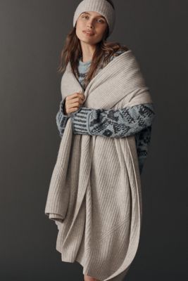Maeve Ribbed Cashmere Wrap