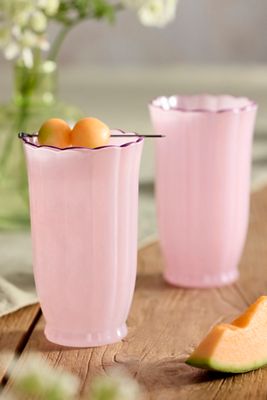 Ruffle Rim Water Glasses, Set of 2