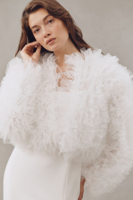 Hutch Tulle Jacket In White
