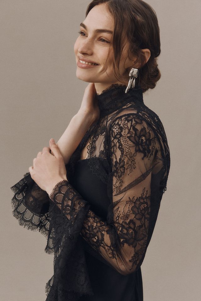 Geisha Designs Long-Sleeve Lace Topper #3