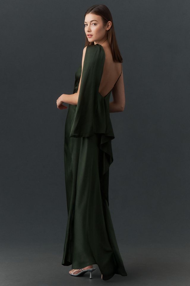 BHLDN Caped Open-Back Maxi Dress #1
