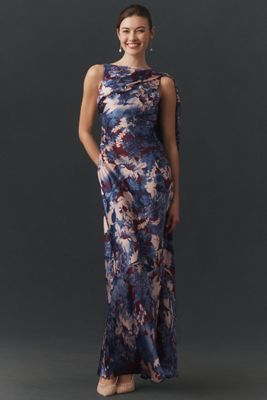 BHLDN Caped Open-Back Maxi Dress