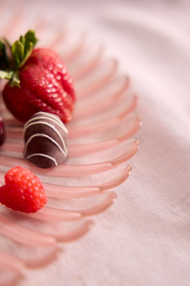 Scalloped Stripe Glass Plate #1
