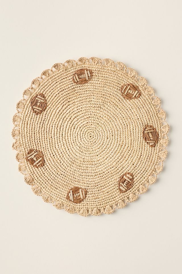 Handwoven Football Placemat #1