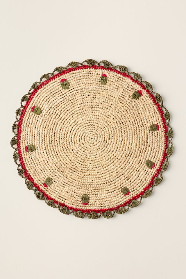 Handwoven Olive Placemat #1