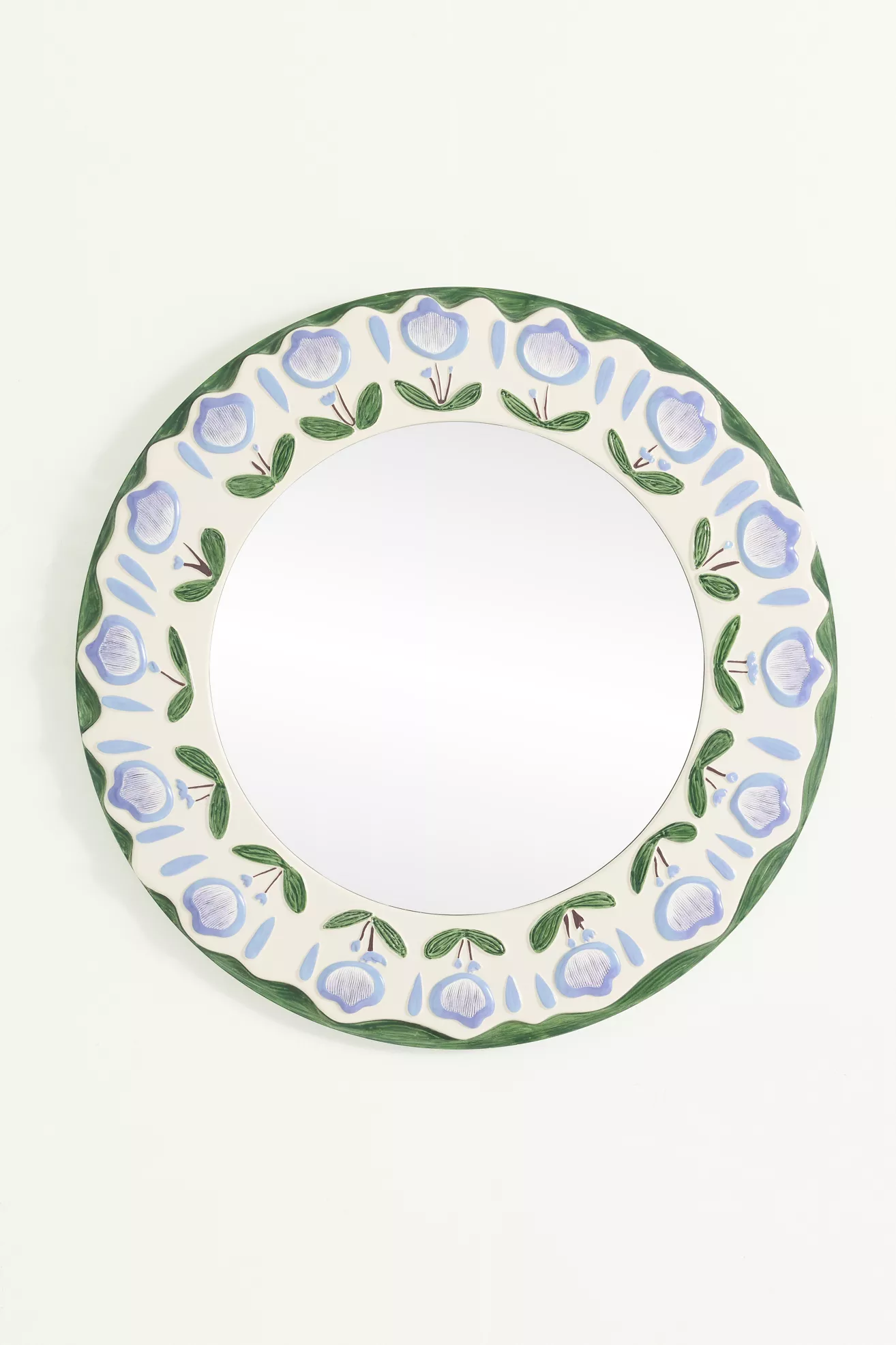 Tulip Flower Round Wall Mirror