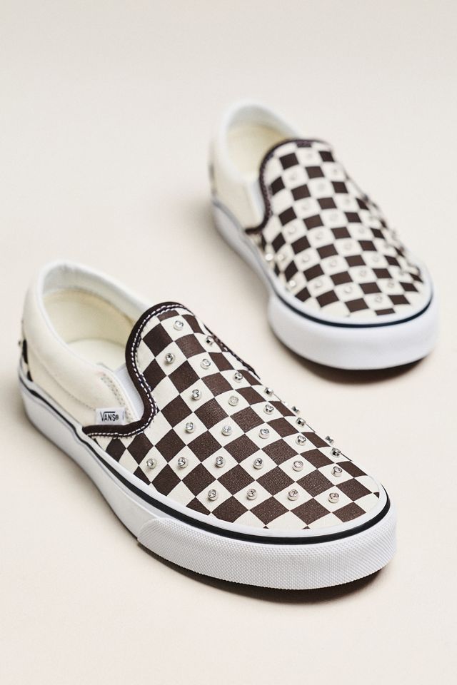 Vans Classic Slip-On Rhinestone Checkerboard Sneakers #1