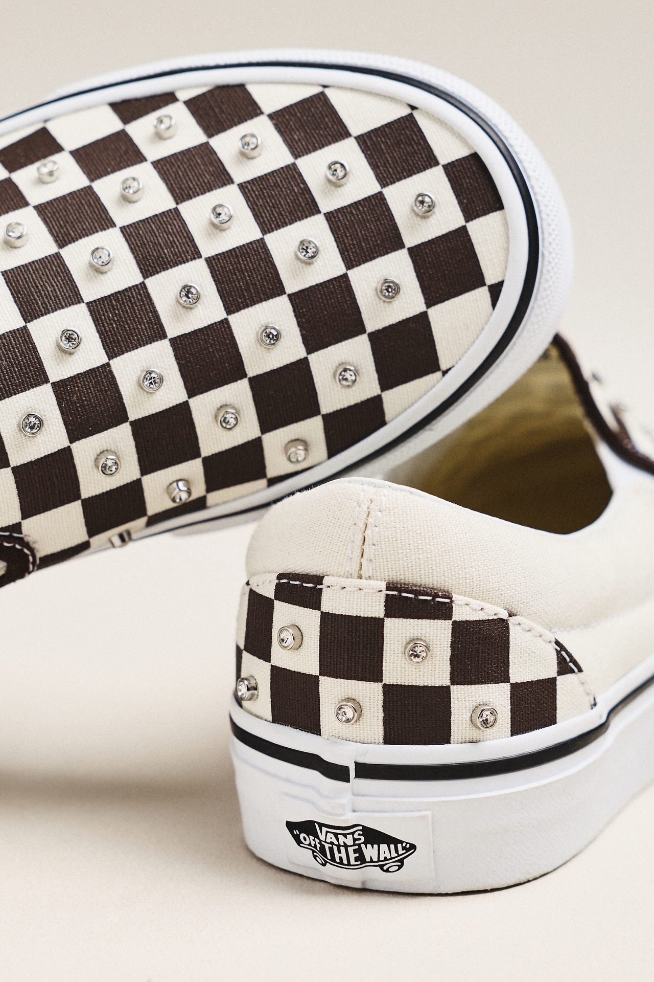 Vans Classic Slip-On Rhinestone Checkerboard Sneakers