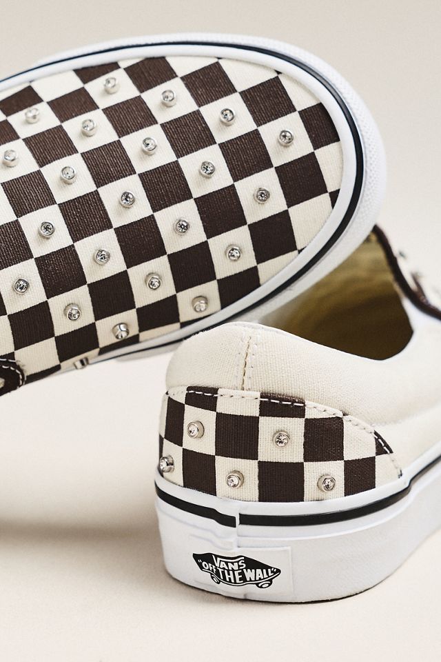 Vans Classic Slip-On Rhinestone Checkerboard Sneakers #2