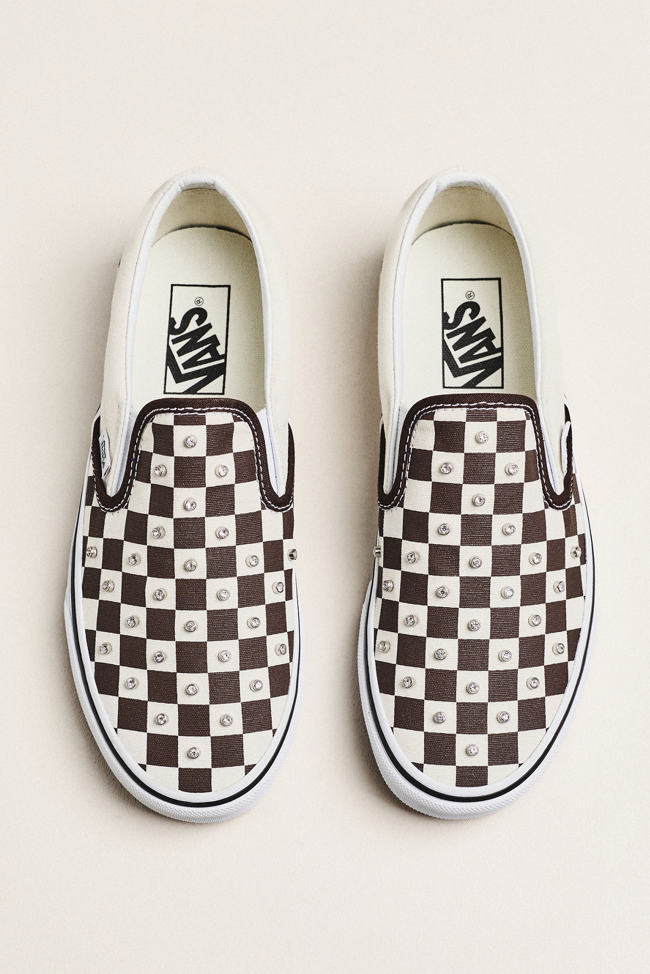 Vans Classic Slip-On Rhinestone Checkerboard Sneakers