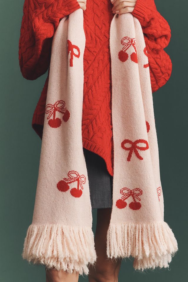 By Anthropologie Cherry Bow Scarf #2