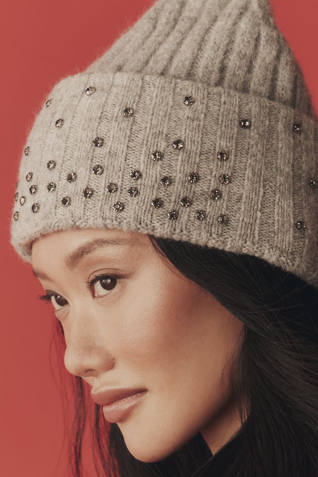By Anthropologie Rhinestone Embellished Beanie #1