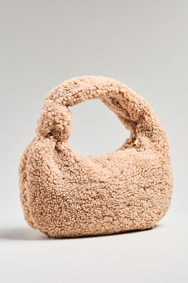By Anthropologie Faux-fur Shoulder Bag In Sand