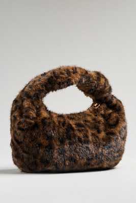 By Anthropologie Faux-fur Shoulder Bag In Brown