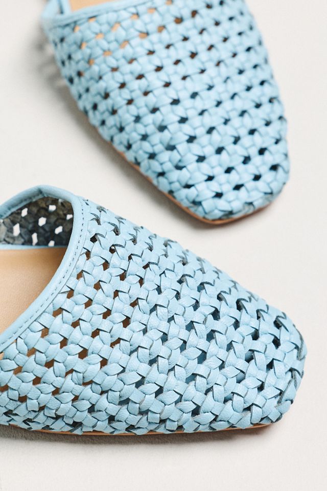 By Anthropologie Woven Leather Ankle Strap Sandals #2