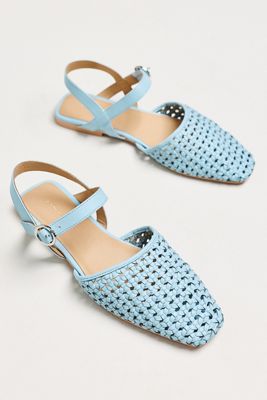 By Anthropologie Sandali con Cinturino alla Caviglia in Pelle Intrecciata