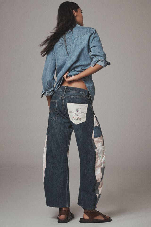 More Love, Love More X Nest Deer and Pine Tree Barrel Leg Jeans #4