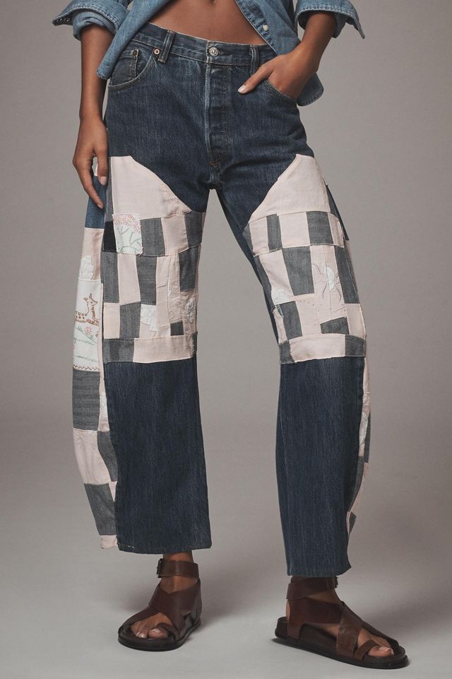 More Love, Love More X Nest Deer and Pine Tree Barrel Leg Jeans #1