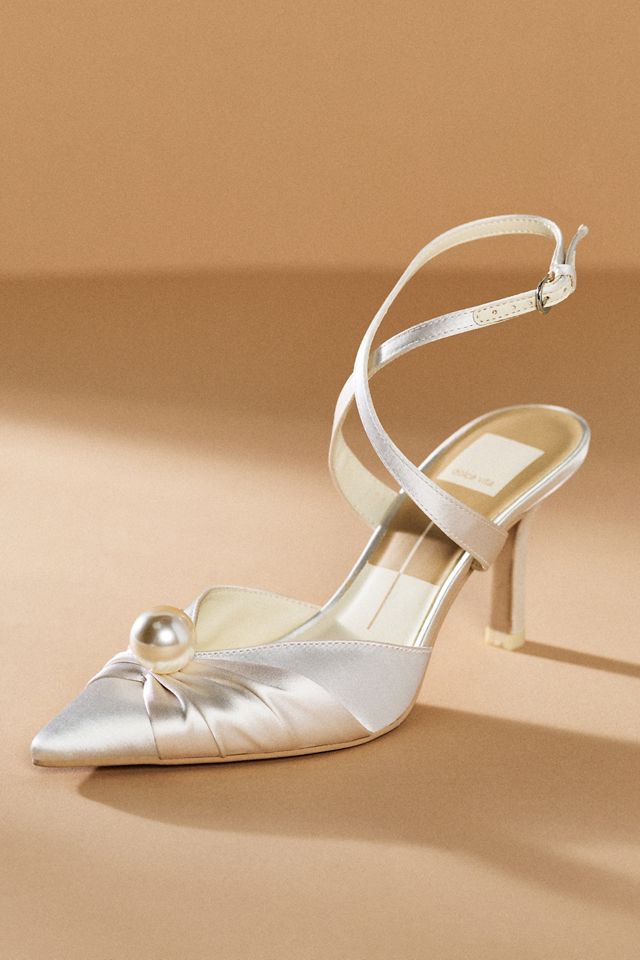 Dolce Vita Kaysey Pearl Satin Heels #1