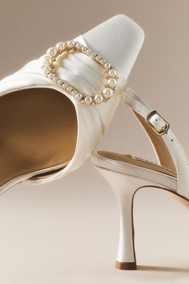 Badgley Mischka Octaviah Embellished Buckle Slingback Pumps