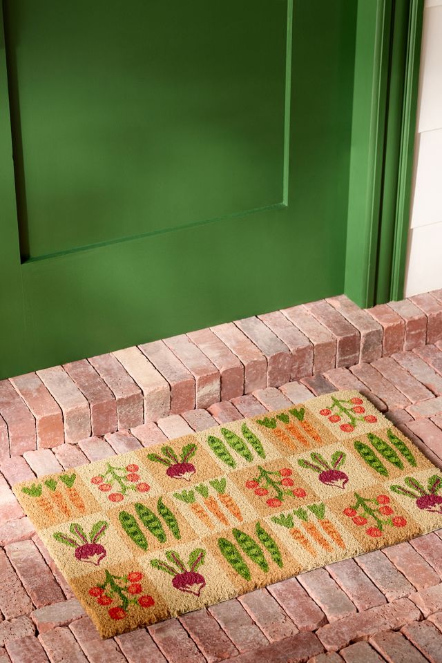 Garden Veggies Printed Coir Doormat | AnthroHome