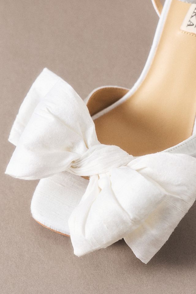 Badgley Mischka Olani Bow Platform Ankle Strap Sandals #1