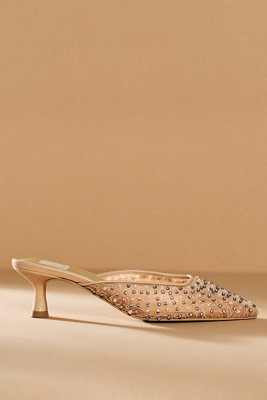 Dolce Vita Cleo Pearl Mule Heels In Neutral